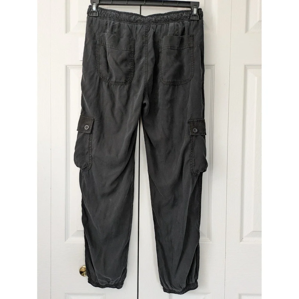 Bella Dahl Cargo‎ Jogger Track Pants Tencel Womens Size X-Small Black NWT $150
